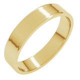 18K Yellow Gold 4 mm Ultra-Lightweight Flat Band Size 5.5