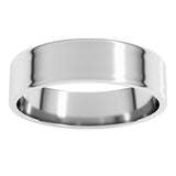 14K White Gold 5 mm Ultra-Lightweight Flat Band Size 12