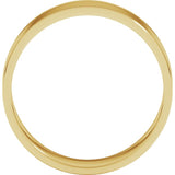 14K Yellow Gold 6 mm Ultra-Lightweight Flat Band Size 5.5