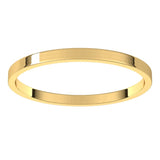 14K Yellow Gold 1.5 mm Ultra-Lightweight Flat Band Size 5.5