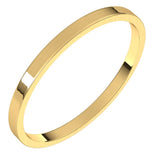 14K Yellow Gold 1.5 mm Ultra-Lightweight Flat Band Size 7