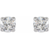 14K White Gold 1/5 CTW Lab-Grown White Diamond Earrings