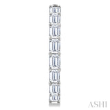 1 7/8 Ctw North-South Emerald Cut Diamond Fashion Hoop Earrings in 14K White Gold