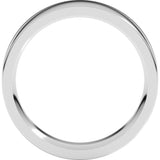 14K White Gold 5.5 mm Comfort-Fit Flat Band Size 5.5