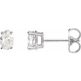 14K White Gold 1/5 CTW Lab-Grown Diamond Earrings