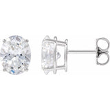 Sterling Silver 2 CTW Lab-Grown Diamond Earrings