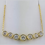 Seven Bezel Round Necklace