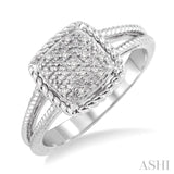 1/20 Ctw Round Cut Diamond Ring in Sterling Silver