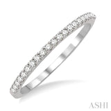 1/5 Ctw Round Cut Diamond Wedding Band in 14K White Gold