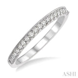 1/4 Ctw Round Cut Diamond Wedding Band in 14K White Gold