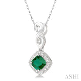 Gemstone & Diamond Pendant