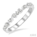 1/5 Ctw Round Cut Diamond Stack Band in 14K White Gold