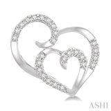 Double Heart Shape Diamond Fashion Earrings