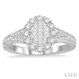 Oval Shape Lovebright Diamond Engagement Ring