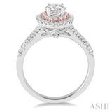 Oval Shape Semi-Mount Diamond Engagement Ring