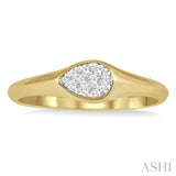 Pear Shape Lovebright Diamond Promise Ring