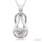 Silver Heart Shape Diamond Fashion Pendant