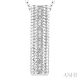 Silver Rope Diamond Pendant