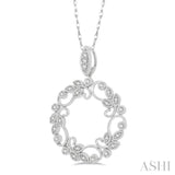 Floral Circle Diamond Fashion Pendant