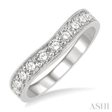 Curved Diamond Wedding Band