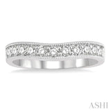 Curved Diamond Wedding Band