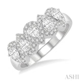 Pear Shape 5 Stone Diamond Wedding Band