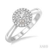 1/5 Ctw Round Cut Diamond Fashion Ring in 14K White Gold