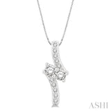 2 Stone Diamond Pendant