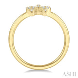 1/10 Ctw Bow Cutout Round Cut Diamond Petite Fashion Ring in 10K Yellow Gold