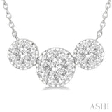 3 Stone Lovebright Essential Diamond Necklace