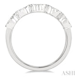 3/4 Ctw 5-Stone Lovebright Round Cut Diamond Band in 14K White Gold