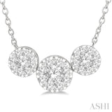 3 Stone Lovebright Essential Diamond Necklace