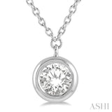 Bezel Set Diamond Necklace