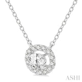 Oval Shape Petite Diamond Fashion Pendant