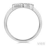 Stackable 'X' & 'O' Shape Petite Diamond Fashion Ring