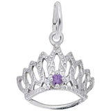 TIARA W/BIRTHSTONE-FEB