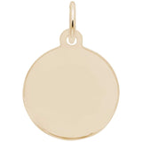 10 KT PETITE INITIAL DISC - PLAIN CHARM