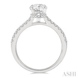 Oval Shape Semi-Mount Diamond Engagement Ring