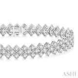 Chevron Diamond Tennis Bracelet