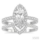 Marquise Shape Diamond Wedding Set