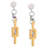 SS + YELLOW GOLD PLATED AMANDA EARRINGS