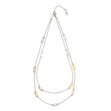 SS + YELLOW + ROSE GOLD PLATED YOLANDA NECKLACE