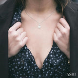 6 MM Round Shape Cultured Pearl and 1/20 Ctw Petite Round Cut Diamond Crown Fashion Pendant With Chain in 10K White Gold