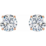 14K Rose 1 1/2 CTW Lab-Grown Diamond Stud Earrings