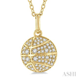 Basketball Petite Diamond Fashion Pendant