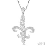 Fleur De Lis Diamond Pendant