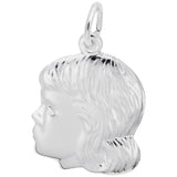 Young Girl'S Head Charm