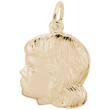 Young Girl'S Head Charm