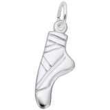 Flat Ballet Pointe Shoe Charm