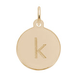 Petite Initial Disc - Lower Case Block k